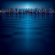 abstract background with silhouette of city