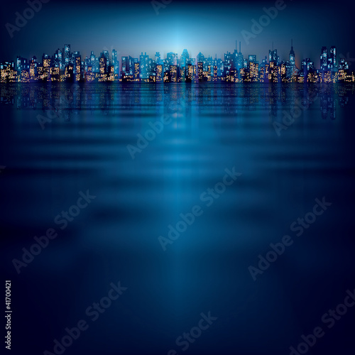 Vector: abstract background with silhouette of city abstract background with silhouette of city
