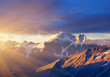 Sundown in mountain