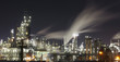 Petrochemical plant in night