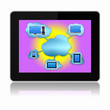 Cloud computing concept on tablet pc