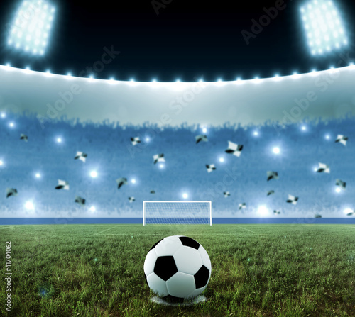Illustration: Soccer penalty kick night Soccer penalty kick night