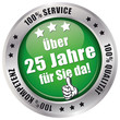 Über 25 Jahre für Sie da! - Button grün
