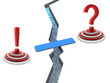 3d question and exclamation signs