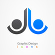 Graphic design business logo.