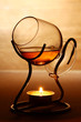 Glass of hot cognac