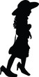 Girl silhouette vector Girl silhouette vector