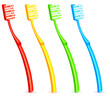 Vector: Color toothbrushes. Color toothbrushes.