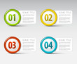 One two three four - vector progress icons