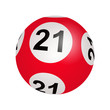 Tirage loto, boule numéro 21