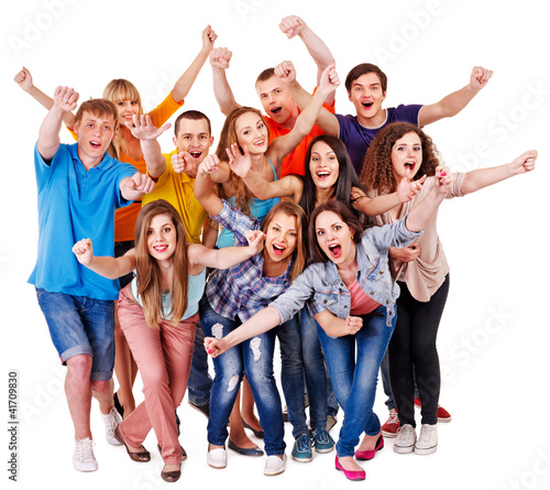 Foto: Group sport fan cheer for. Group sport fan cheer for.