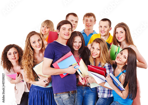 Photo: Group student with notebook. Group student with notebook.