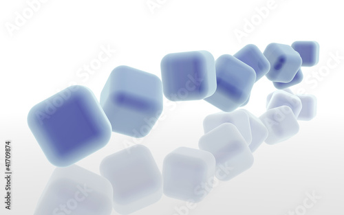 Illustration: blue cubes-cubos azuis blue cubes-cubos azuis
