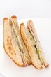 sandwich with ham and vegetables