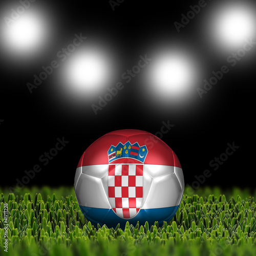 Illustration: 3D soccer balls with national flag. Country Croatia 3D soccer balls with national flag. Country Croatia