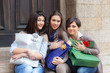Happy Young Women after Shopping Happy Young Women after Shopping