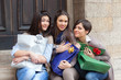 Happy Young Women after Shopping Happy Young Women after Shopping