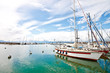 sailboat at Ouchy port, Lausanne, Switzerland sailboat at Ouchy port, Lausanne, Switzerland