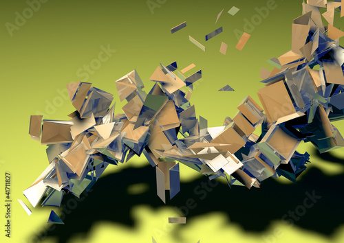 Illustration: geometry explosion abstract background pattern geometry explosion abstract background pattern