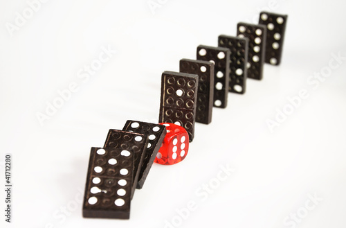Foto: Domino Würfel Umfallen Domino Würfel Umfallen