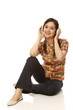 Young Woman Enjoying the Music