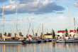 Clouds over yacht basin