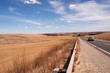 Traffic on lonely road