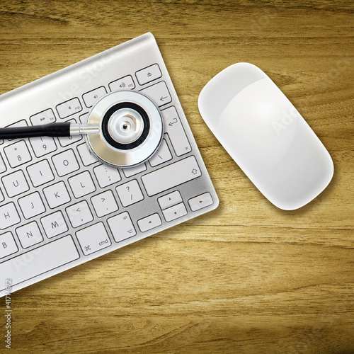 Photo: stethoscope keyboard stethoscope keyboard