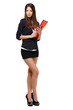 sexy businesswoman with red folder