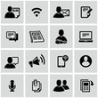 Blog and social media related icons set.
