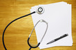 stethoscope blank paper