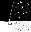 abstract black-white write pen abstract black-white write pen