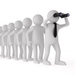 Conceptual image of leadership. Isolated 3D on white Conceptual image of leadership. Isolated 3D on white