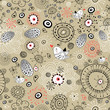 abstract texture with birds