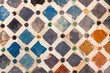 Tile decoration, Alhambra palace, Spain Tile decoration, Alhambra palace, Spain