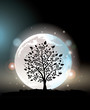 Moon Tree Silhouette