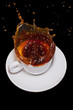 Splashing coffee