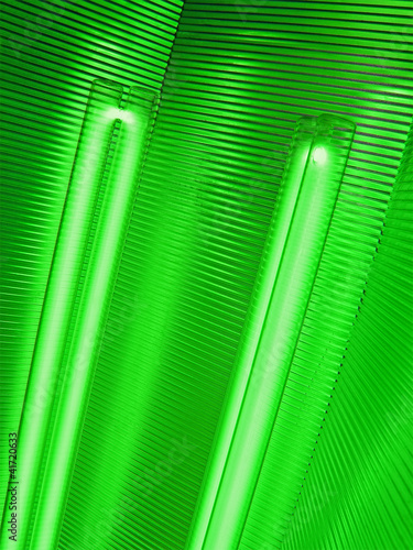 Photo: abstract green bulb lamp, energy saving technology details abstract green bulb lamp, energy saving technology details