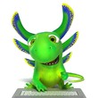 Lizard using a laptop