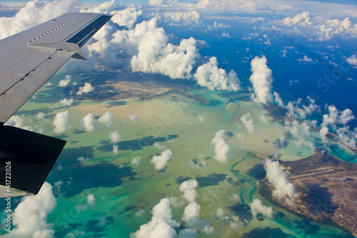 Photo: Turks and Caicos lagune shot from plane Turks and Caicos lagune shot from plane