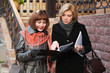 Young businesswomen with a folder