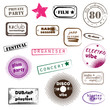 hipster party stamps