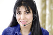 Photo: People at work telephone operator with headset People at work telephone operator with headset