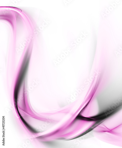 Illustration: Pink fractal waves on white background Pink fractal waves on white background