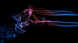Foto: Abstract colorful background made with real smoke Abstract colorful background made with real smoke