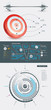 Elements of Infographics with buttons and menus