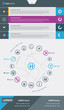 Elements of Infographics with buttons and menus