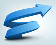 Vector illustration of 3d arrow