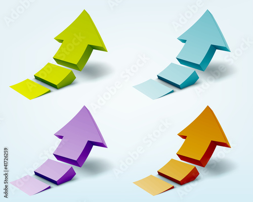 Vector: Vector illustration of 3d arrows. Vector illustration of 3d arrows.