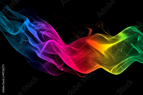Illustration: Abstract rainbow smoke background Abstract rainbow smoke background